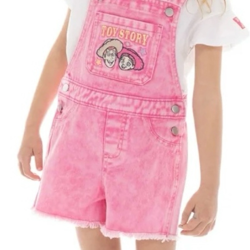 Pink Denim Overalls for Kids